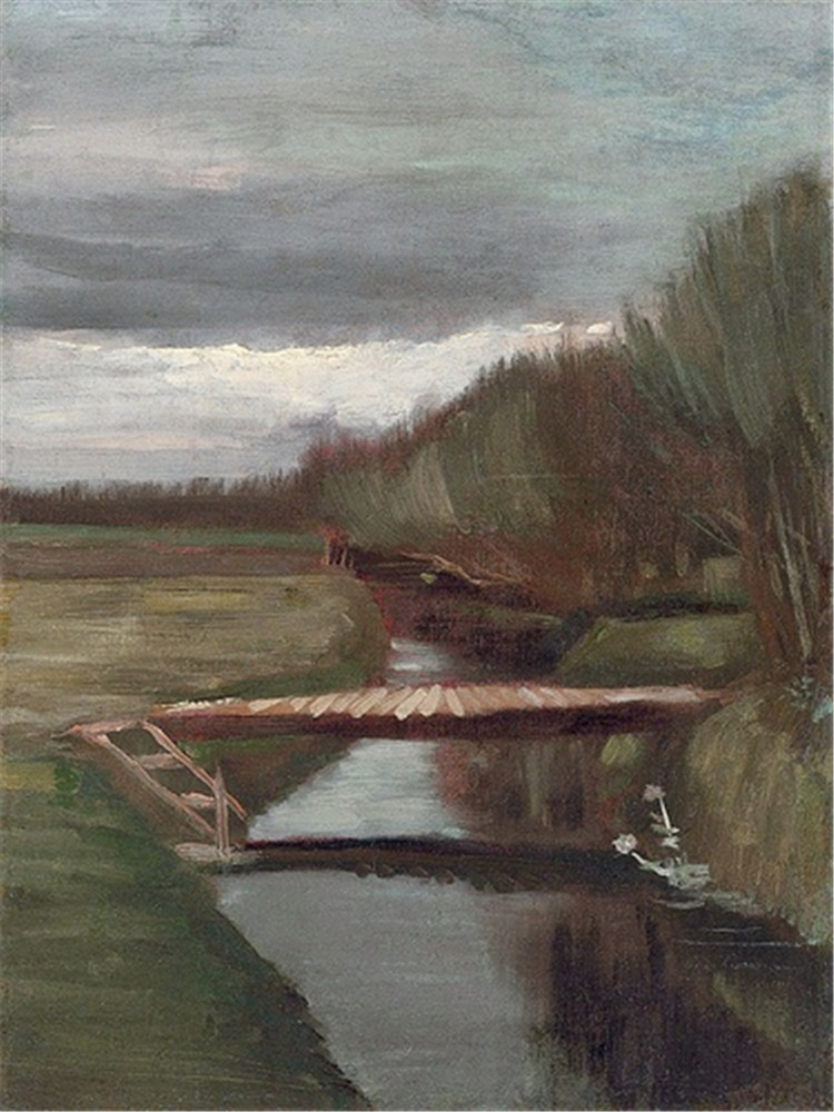 Footbridge Across A Ditch Van Gogh Oil Painting